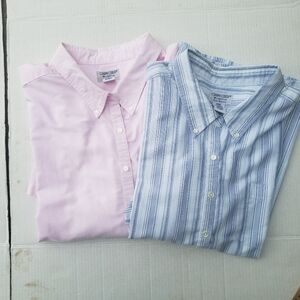 Cabin Creek‎ pair Women's Button Down Blouse oxford Size 30W